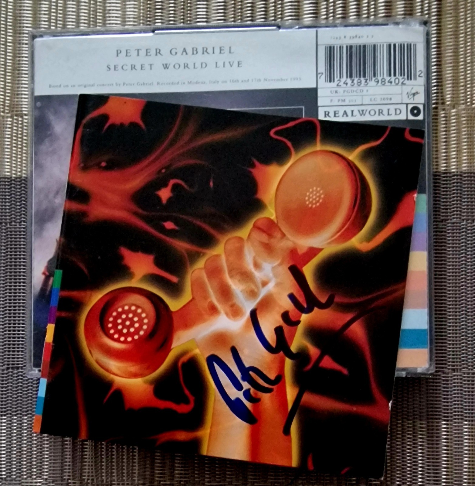Peter Gabriel Genesis signed autograph autograph CD Secret world live 