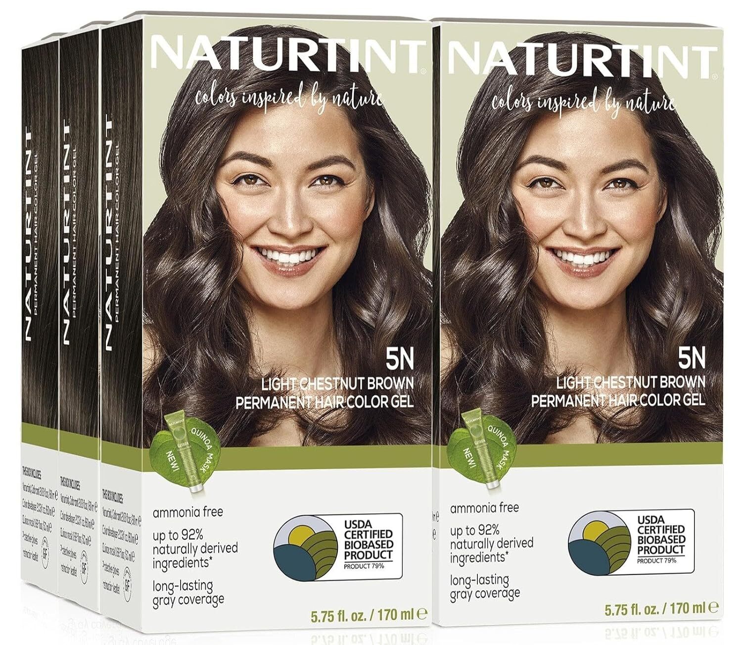 Naturtint 5N Permanent Hair Colour in Light Chestnut (Pack of 6) Naturtint 5N Permanent Hair Colour in Light Chestnut (Pack of 6)
