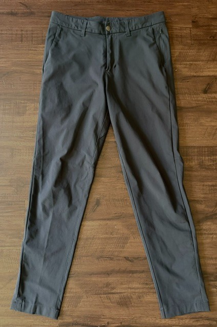 Lululemon Mens Commission Slim Pant Size 30/31 Obsidian Dark Gray 5 Pocket Chino