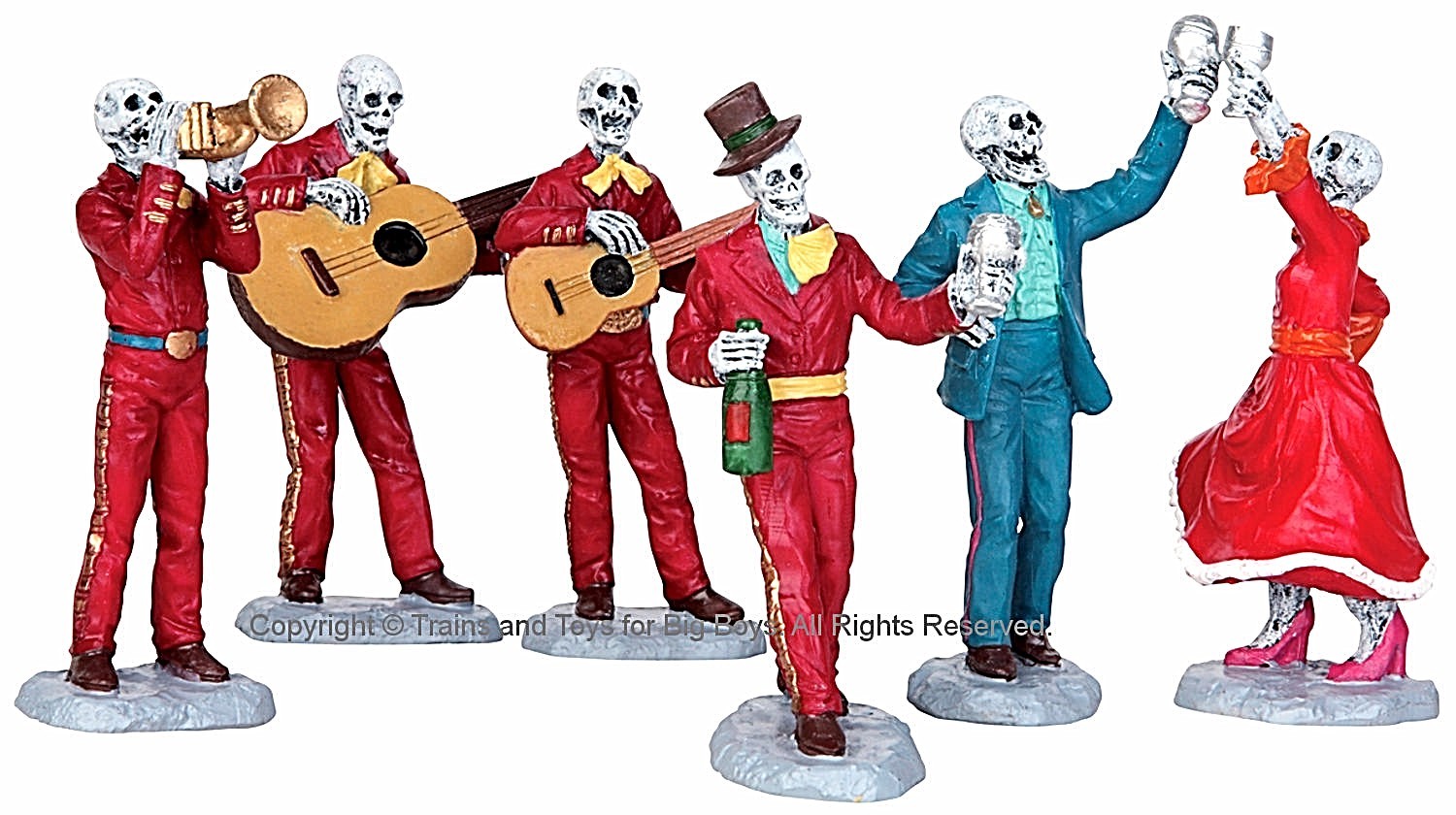 Lemax 52309 FIESTA DE LOS MUERTOS Spooky Town Figurine Set Halloween Decor I