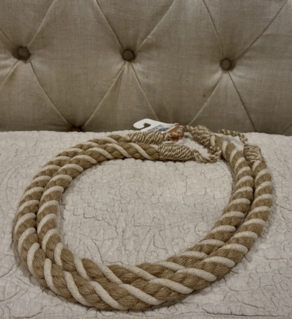 Hofburgin Interiors (2) Jute Cotton Blend Decorative 34” Curtain Ties India New