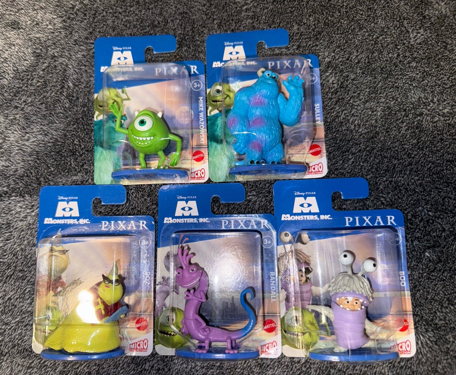 Disney Pixar Monsters Inc. Micro Figures Toppers Set of 5 – Mattel NEW