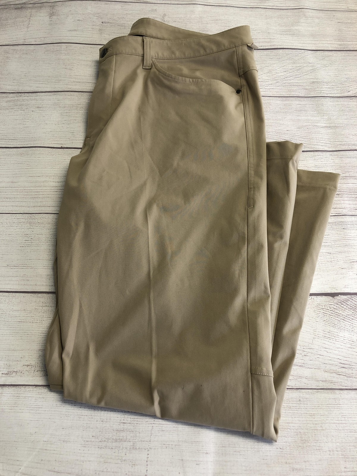 lululemon Pants Mens 36x31 Beige Stretch Twill Khakis Pockets Casual Straight