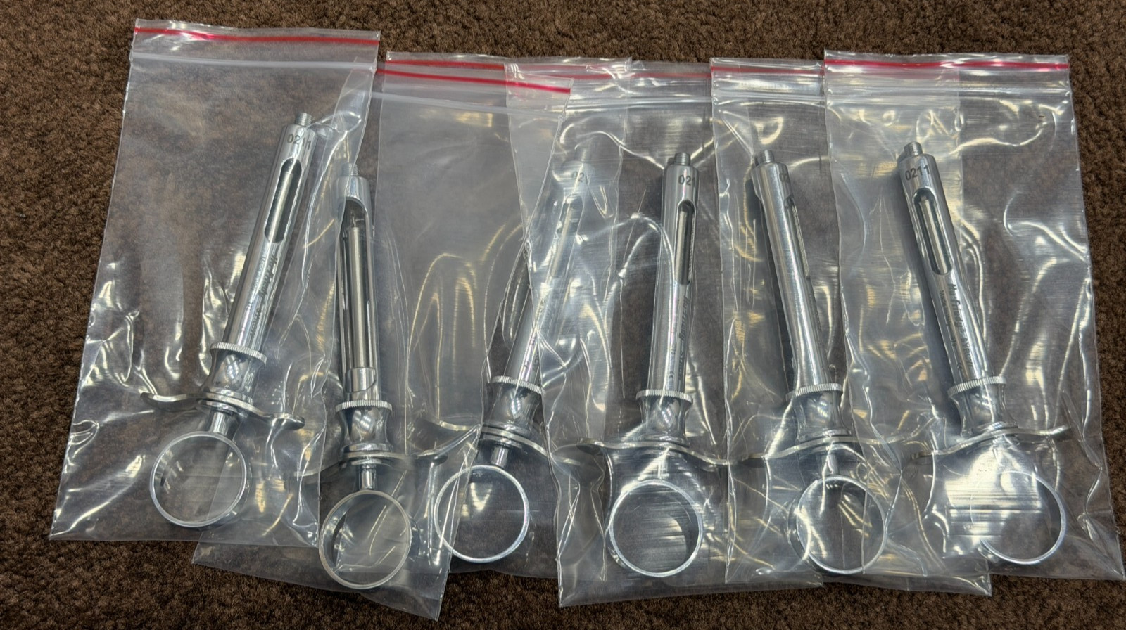 Lot of 6x Hu-Friedy CW Type Dental Anesthetic Aspirating Syringe 1.8ml SYRCW