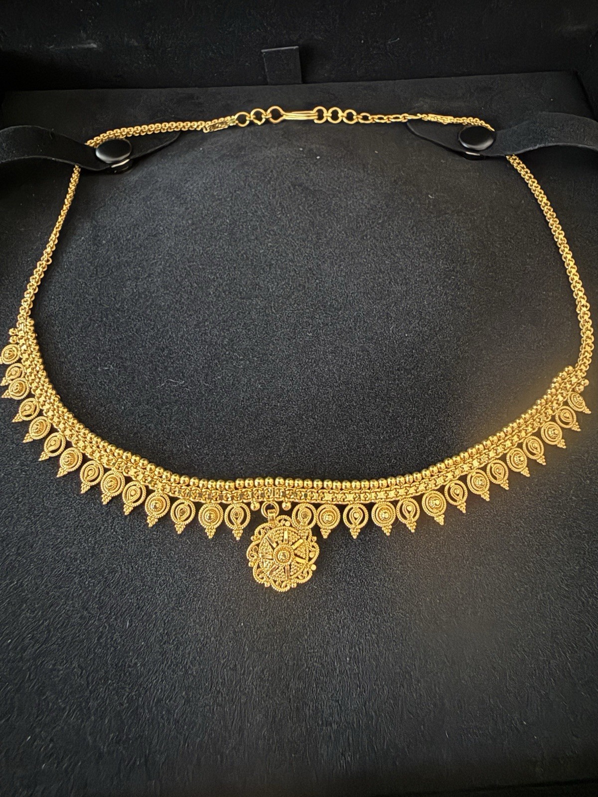 Vintage 22K Yellow Gold Statement Necklace – 14.56g – Hallmarked & Appraised