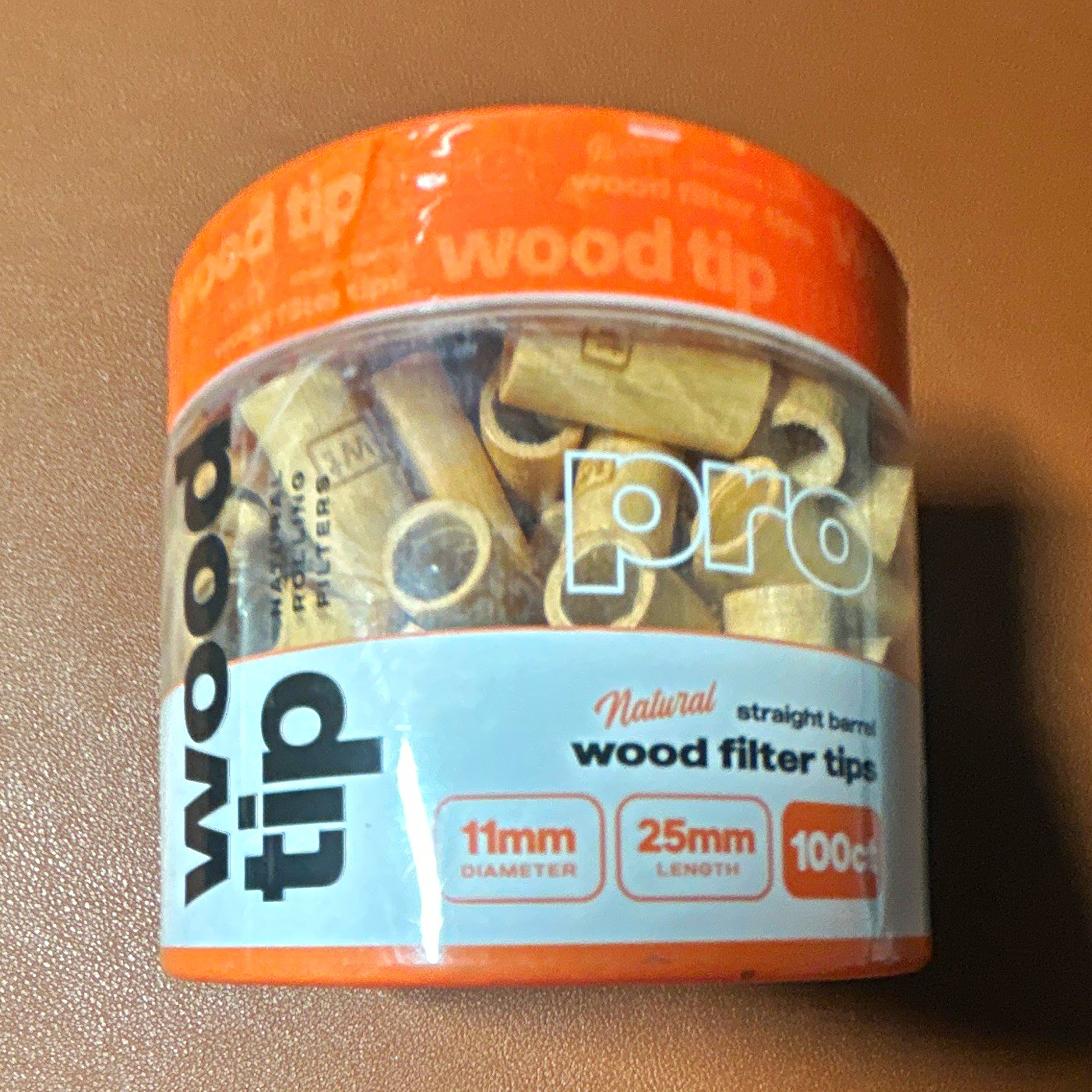 Wood Tip Natural Wood Filter Tips for Rolling 11mm x 25mm 100ct Wood Tip Natural Wood Filter Tips for Rolling 11mm x 25mm 100ct