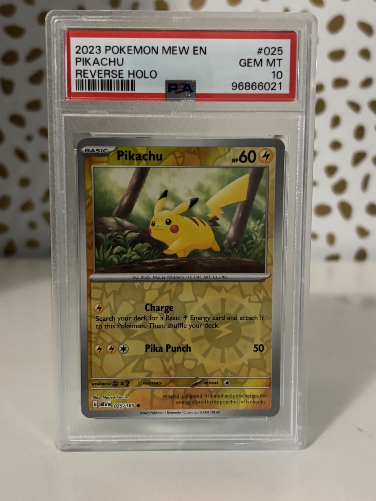 2023 Pokemon: PIKACHU 025/165 - [Reverse] - [MEW EN 151 Set] Gem Mint PSA 10 TCG