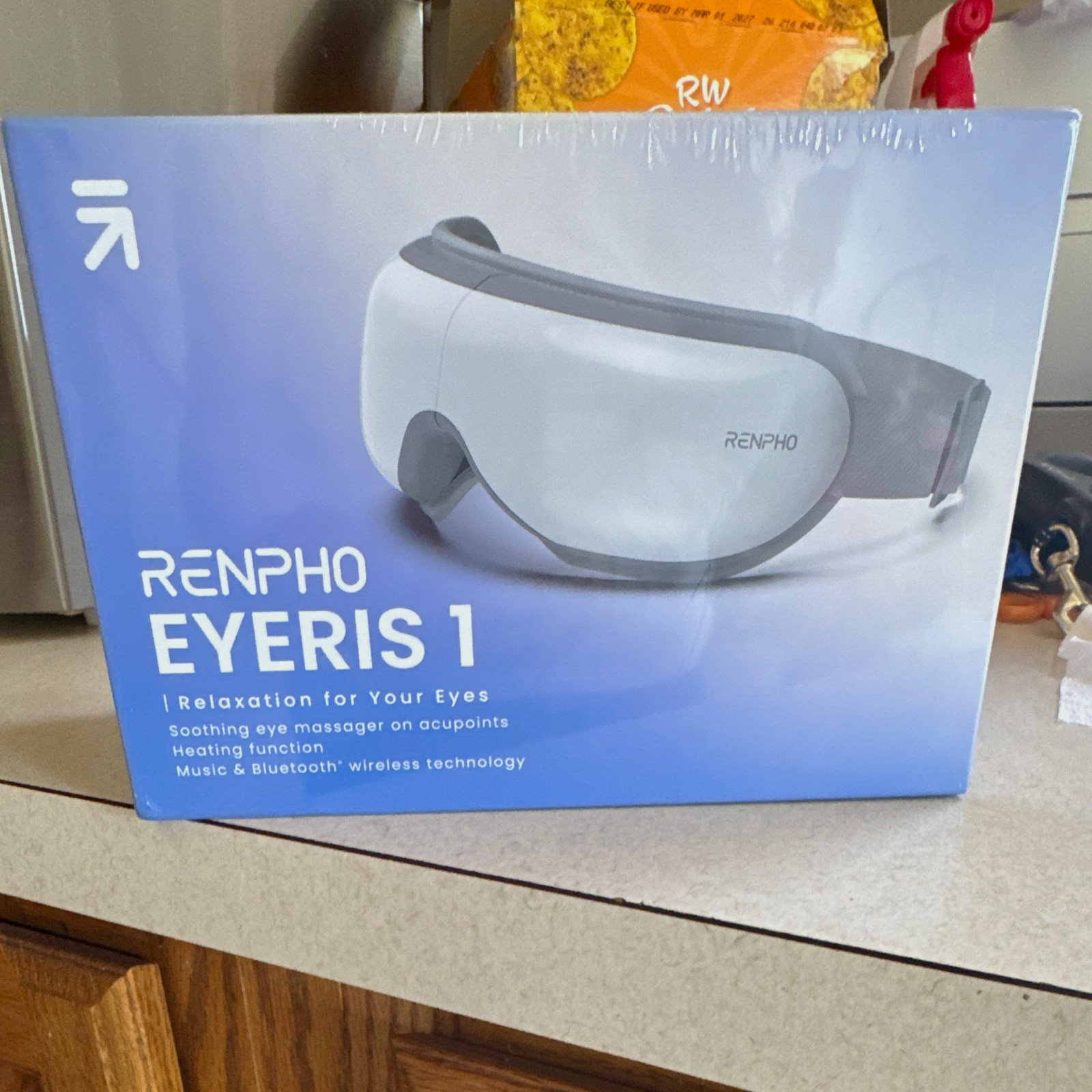 RENPHO Eyeris 1 Electric Eye Massager Bluetooth Heat, White/Gray RF-EM001