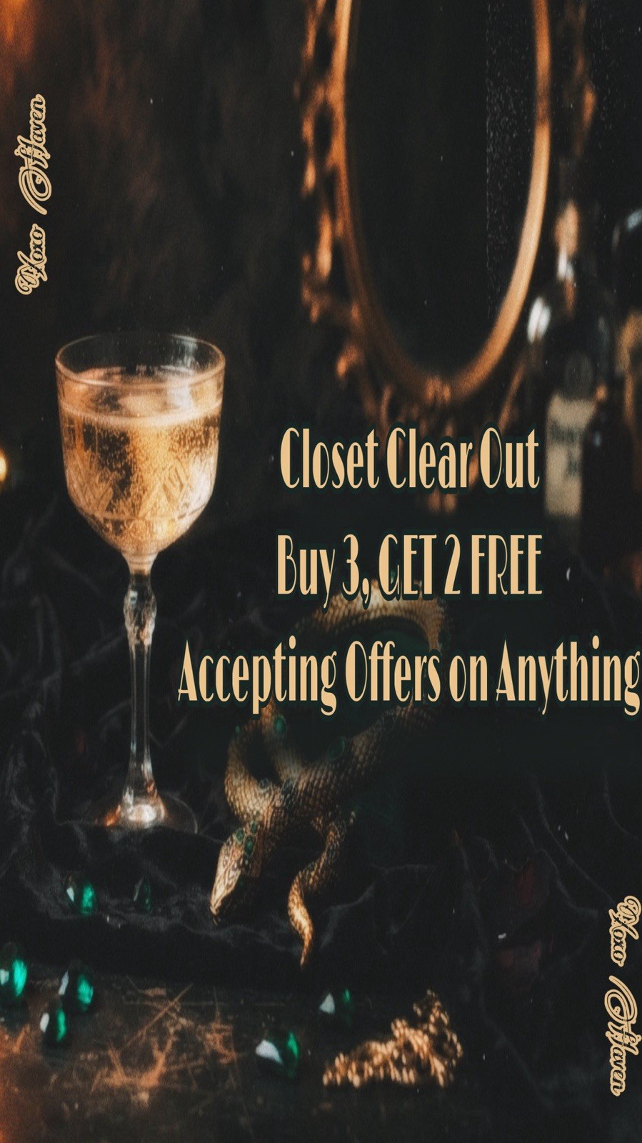 CLOSET CLEAR-OUT SALE: Buy 3 Get 2 FREE + Accepting Offers CLOSET CLEAR-OUT SALE: Buy 3 Get 2 FREE + Accepting Offers