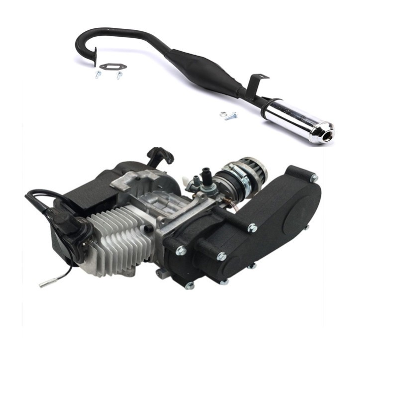 47CC 49CC 50cc Big Bore Engine Motor Muffler For Mini Pocket Quad Pit Bike ATV