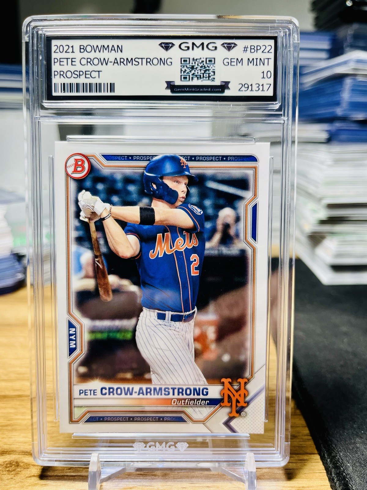 2021 Bowman Pete Crow-Armstrong Rookie #BP22 GMG Graded 10 Gem Mint 💎 RC