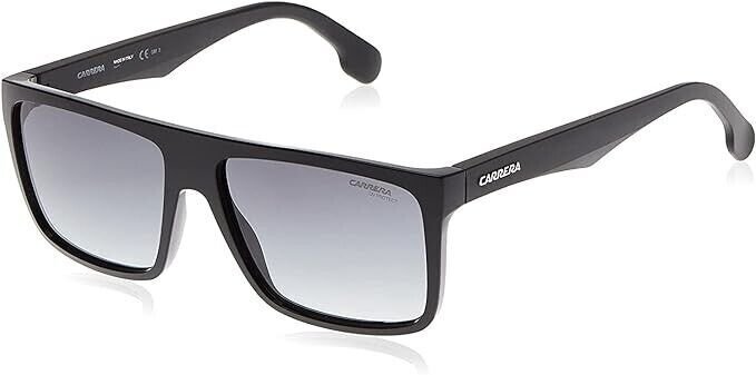 New Carrera Plastic Rectangle Sunglasses 5039/S 0807/9O Black/Grey Gradient 58mm New Carrera Plastic Rectangle Sunglasses 5039/S 0807/9O Black/Grey Gradient 58mm