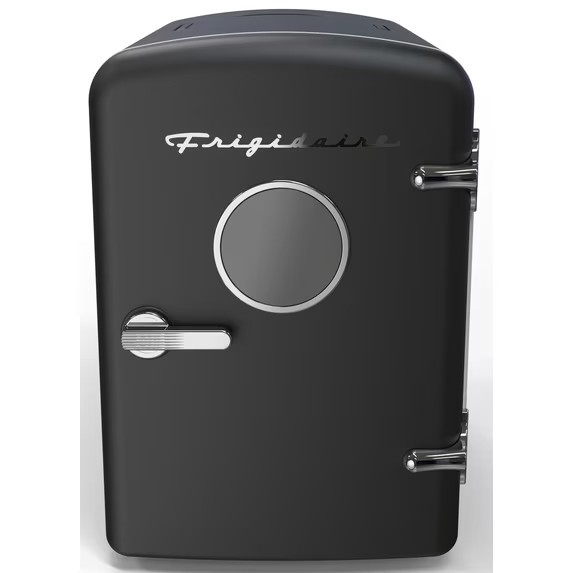 Frigidaire 6 Can Retro Mini Fridge 4L Portable Personal Skincare Cooler Black Frigidaire 6 Can Retro Mini Fridge 4L Portable Personal Skincare Cooler Black