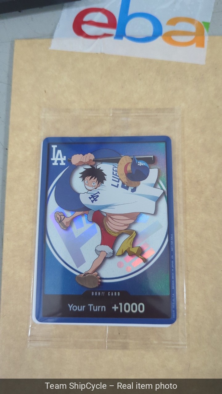 2026 ONE PIECE LA DODGERS MONKEY D LUFFY DON CARD PROMO 7226 BLEM G1N 2026 ONE PIECE LA DODGERS MONKEY D LUFFY DON CARD PROMO 7226 BLEM G1N