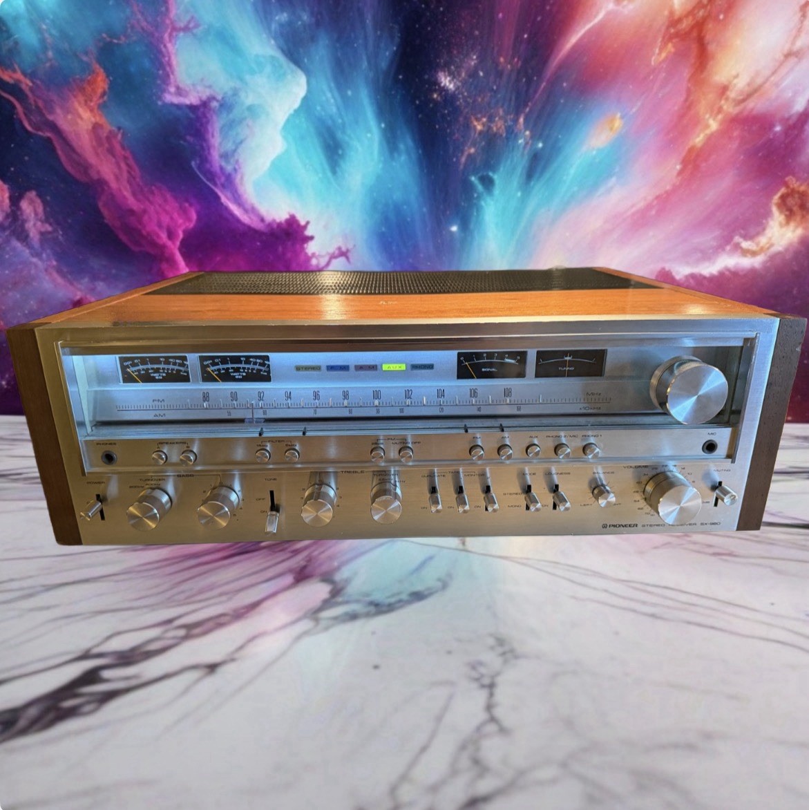 MONSTER Pioneer SX-980 Vintage Receiver Amplifier Fresh Pro Service New Bulbs 🔥