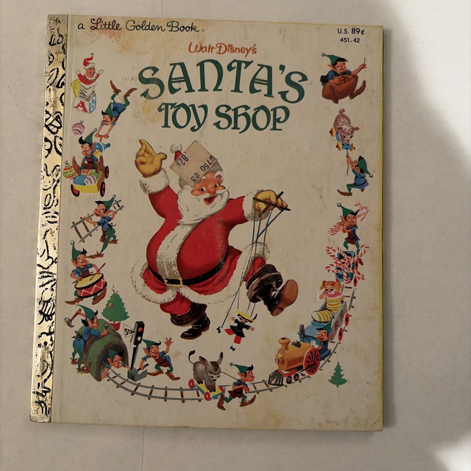 Walt Disney\'s Santa\'s Toy Shop by Al Dempster (1950, Hardcover) rare white cover Walt Disney\'s Santa\'s Toy Shop by Al Dempster (1950, Hardcover) rare white cover