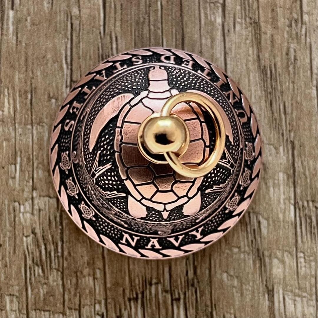 US NAVY Shellback Crossing the Line Copper Coin Biker Guardian Gremlin Bell US NAVY Shellback Crossing the Line Copper Coin Biker Guardian Gremlin Bell