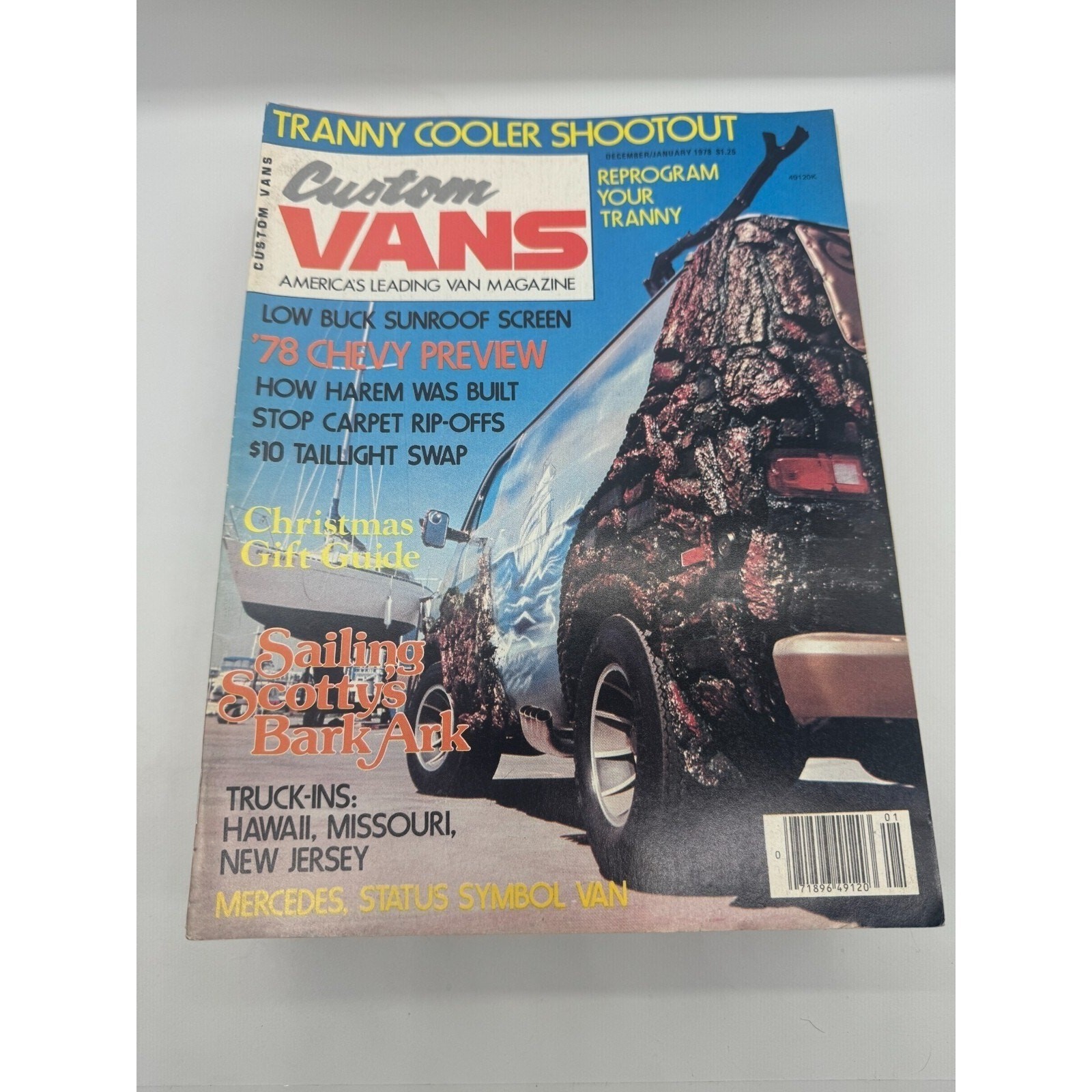 VINTAGE CUSTOM VANS MAGAZINE - JAN 1978 - CHEVY SUNROOFS CARPET MERCEDES HAWAII