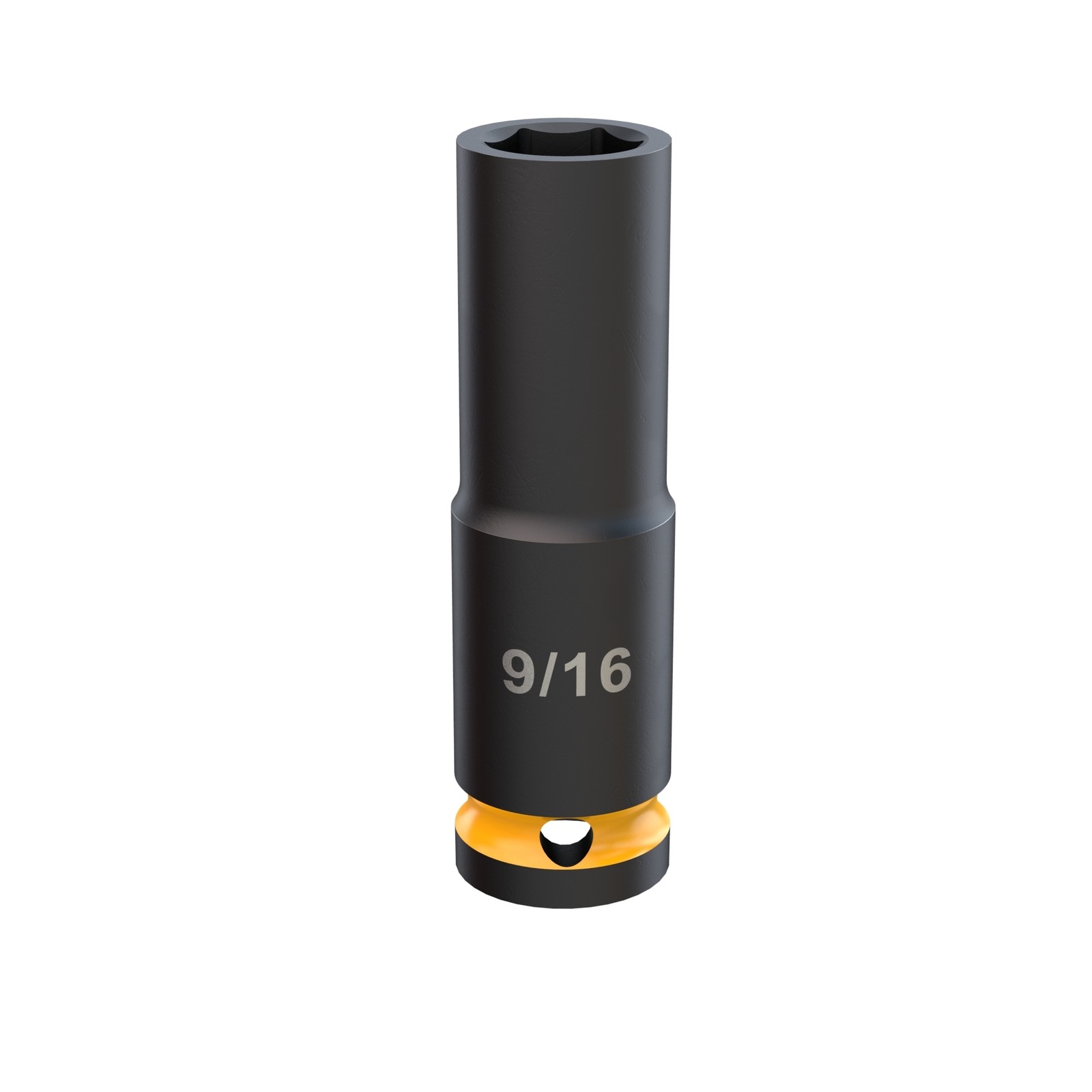 Klutch 1/2in.-Drive 6-Point Chrome Molybdenum Deep Impact Socket, 9/16in. SAE