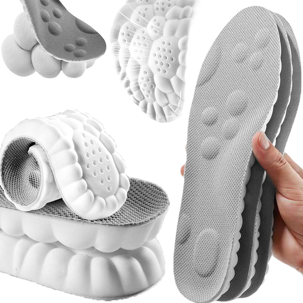 1/2/4 Pairs 4D Memory Cloud Technology Insole - Super Soft, Ultra Comfort Insole