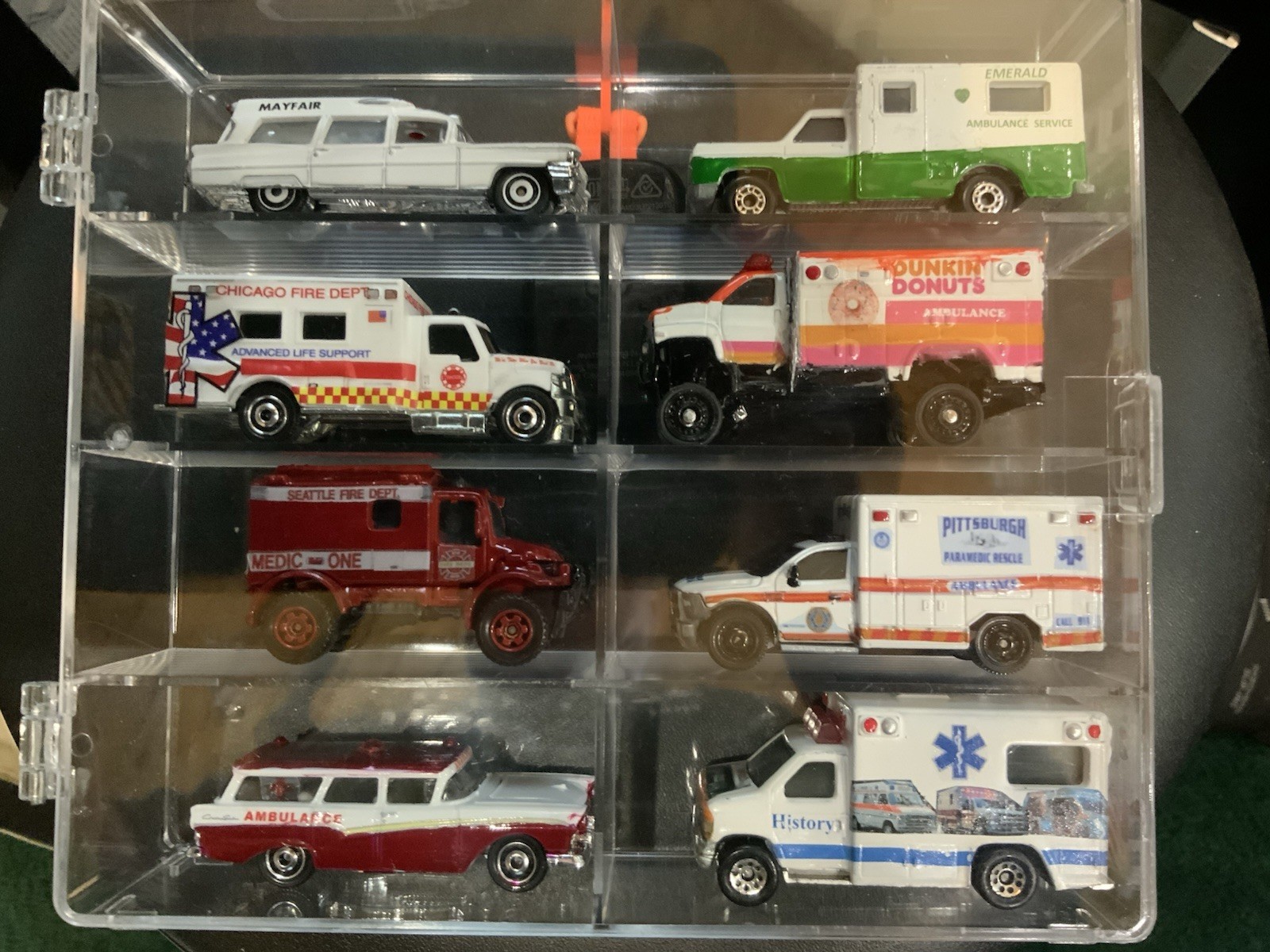 Matchbox Customized Set Of 8 Ambulances And Case