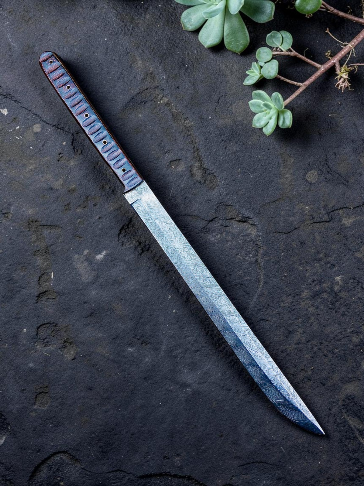 Custom Made Samurai Japanese Sword / Hand Forged Damascus Steel Blade 2880 Custom Made Samurai Japanese Sword / Hand Forged Damascus Steel Blade 2880