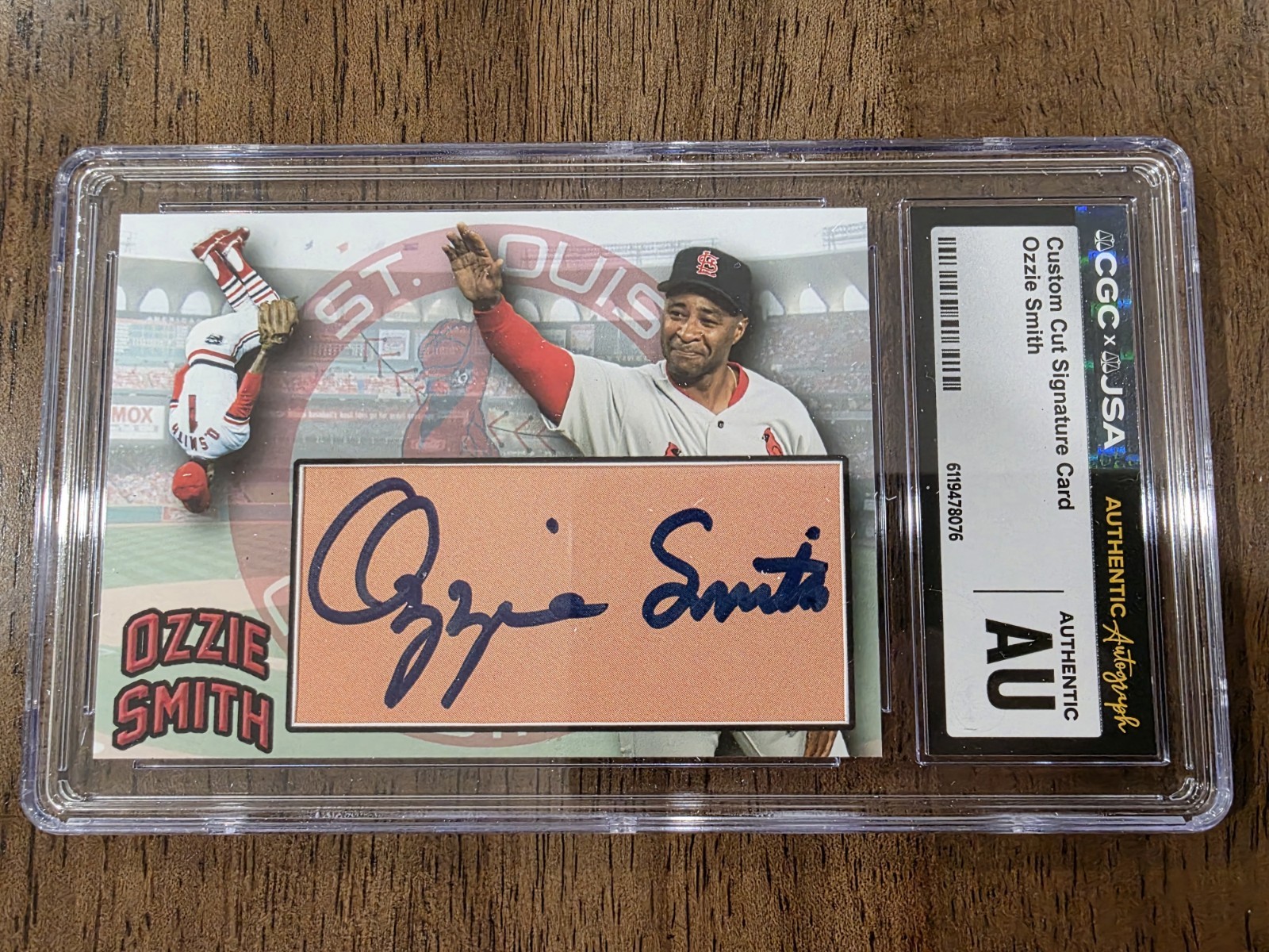 Ozzie Smith Custom Cut Signature Card CGC JSA Autographed Signed Auto