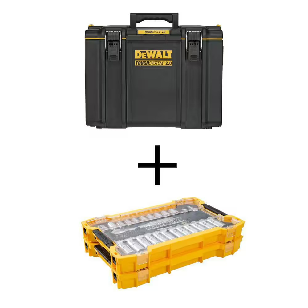 TOUGHSYSTEM 2.0 22 In. Extra-Large Tool Box and 1/4 In. and 3/8 In. Drive Mech T TOUGHSYSTEM 2.0 22 In. Extra-Large Tool Box and 1/4 In. and 3/8 In. Drive Mech T