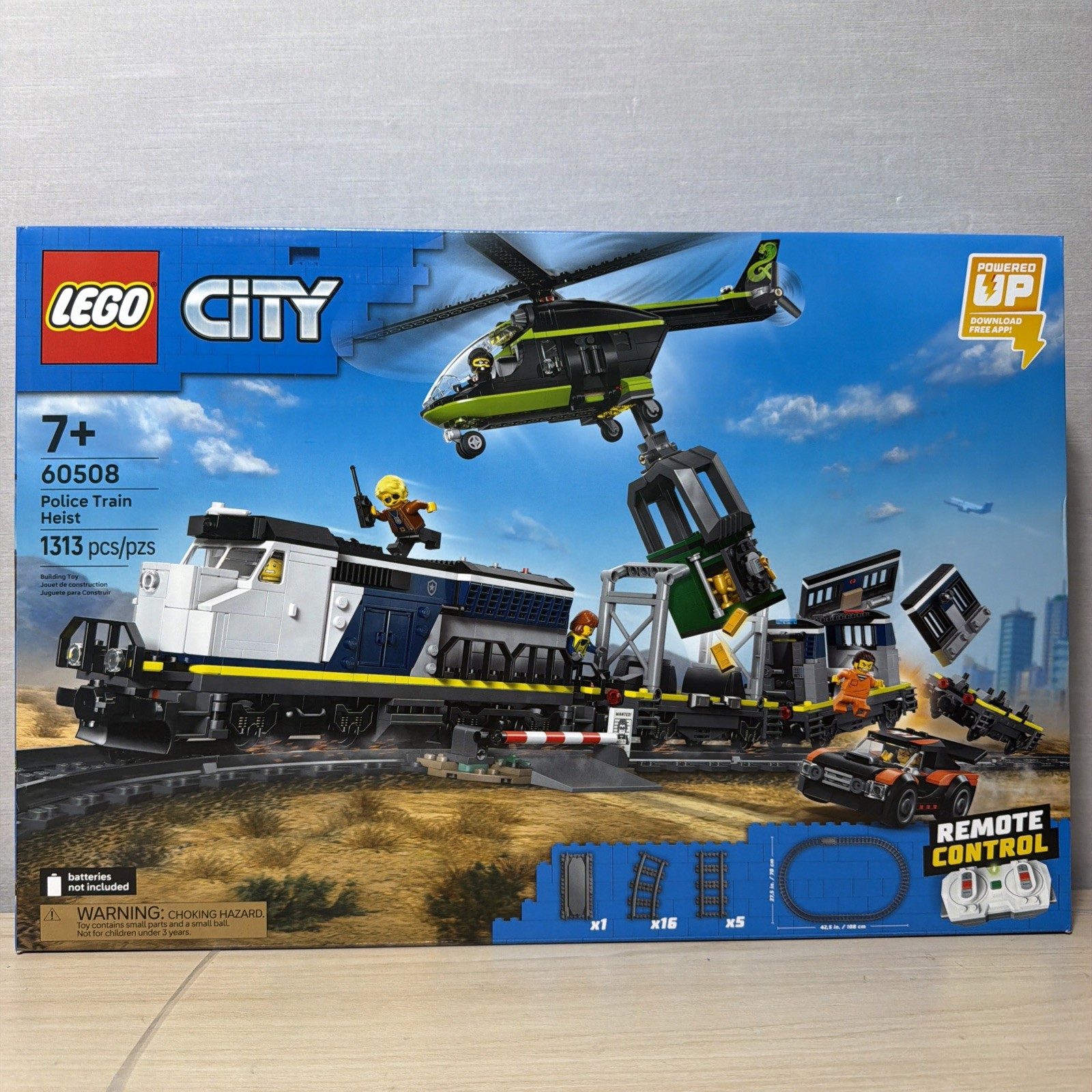 LEGO® City Police Train Heist Set 60508 With Remote Control, 1313 pcs New. LEGO® City Police Train Heist Set 60508 With Remote Control, 1313 pcs New.
