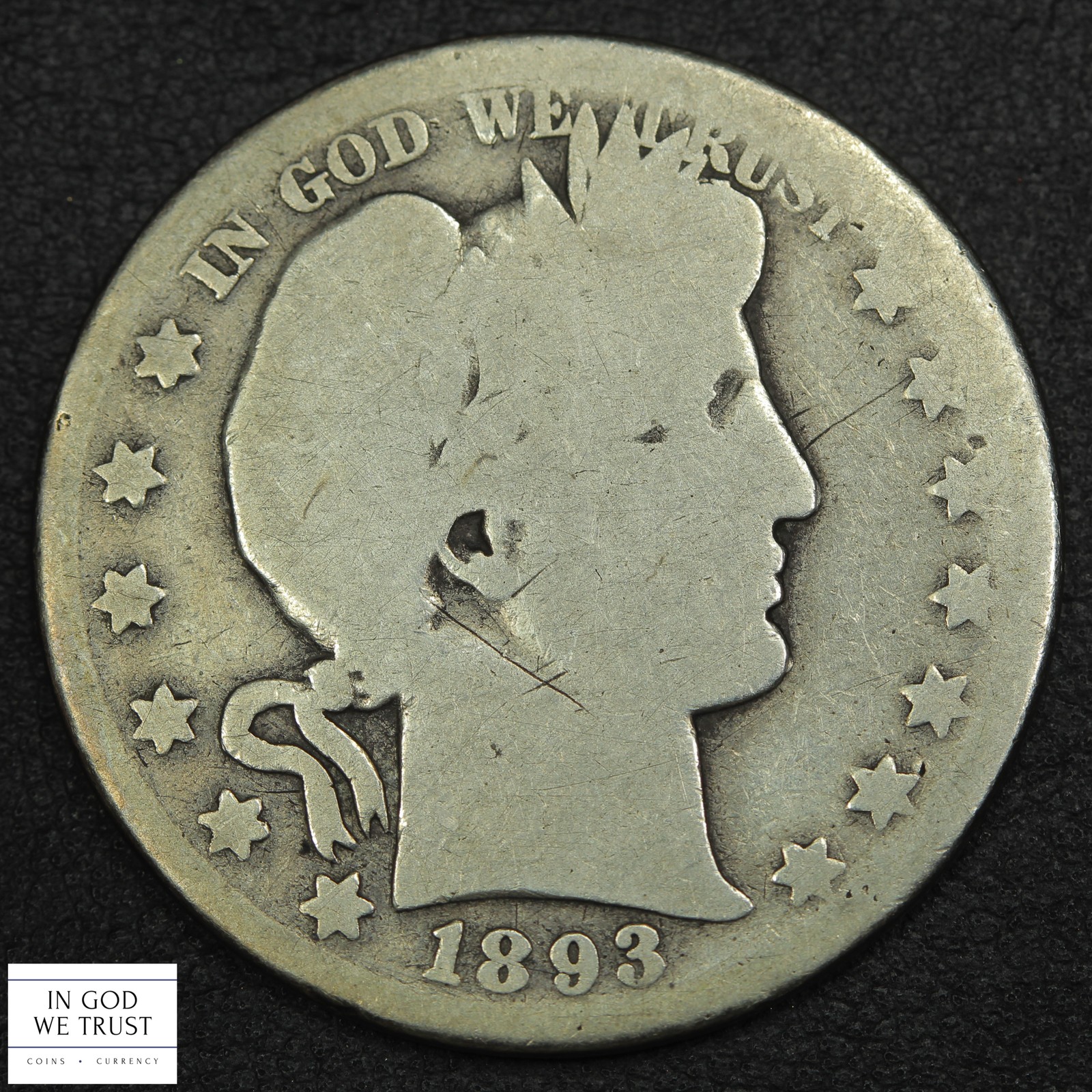1893 O Barber Silver Half Dollar 50C 1893 O Barber Silver Half Dollar 50C