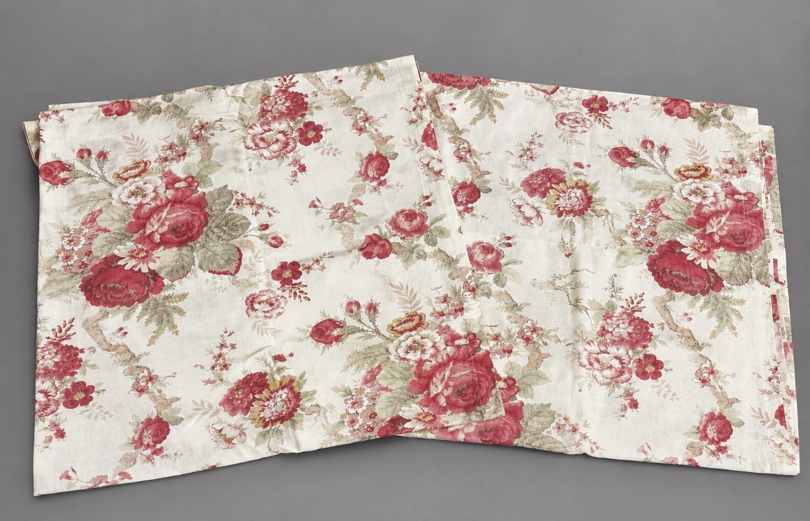 WAVERLY Garden Room Norfolk Rose Floral Print 42x84 Curtain Panels, Set of 2