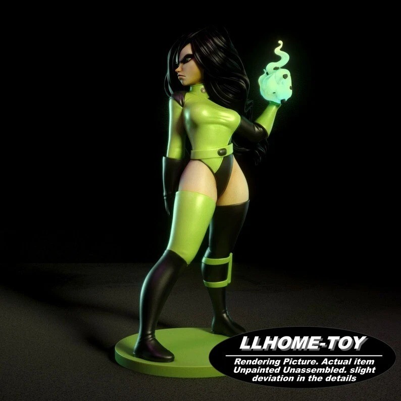 Girl Shego Kim 28cm Model Kit Unpainted 3d Print Unassembled GK Figure