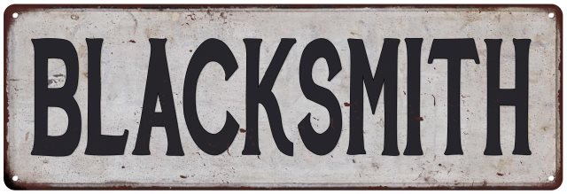 BLACKSMITH Vintage Look Rustic Metal Sign Chic Retro 106180035069