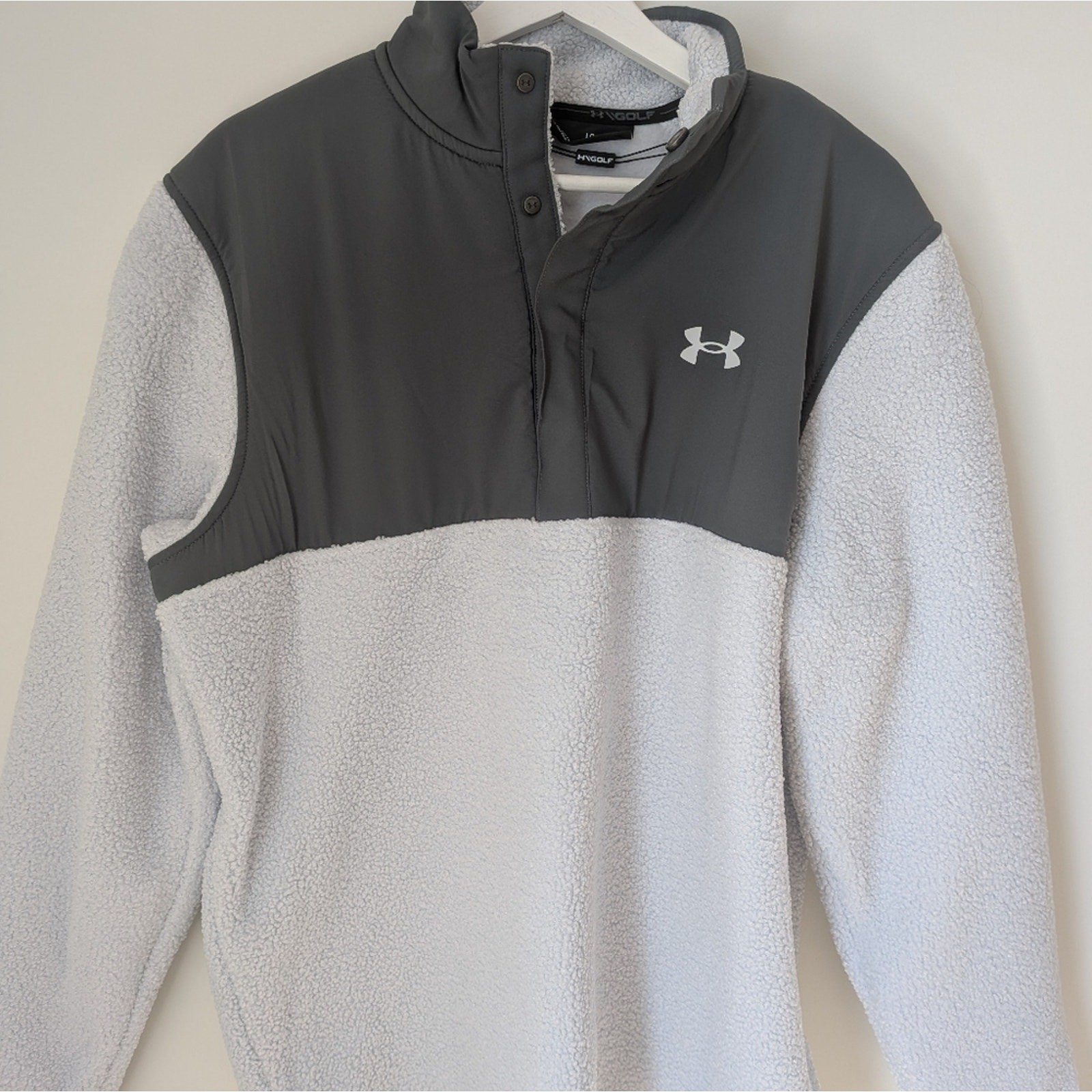 NWT Under Armour Men\'s Light Blue and Gray Sherpa Jacket (large) outdoor casual NWT Under Armour Men\'s Light Blue and Gray Sherpa Jacket (large) outdoor casual