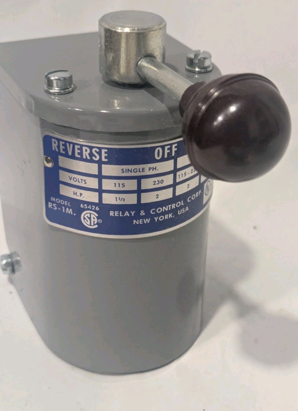 Relay and Control RS-1M Motor Reversing Drum Switch | Momentary Forward-Reverse Relay and Control RS-1M Motor Reversing Drum Switch | Momentary Forward-Reverse