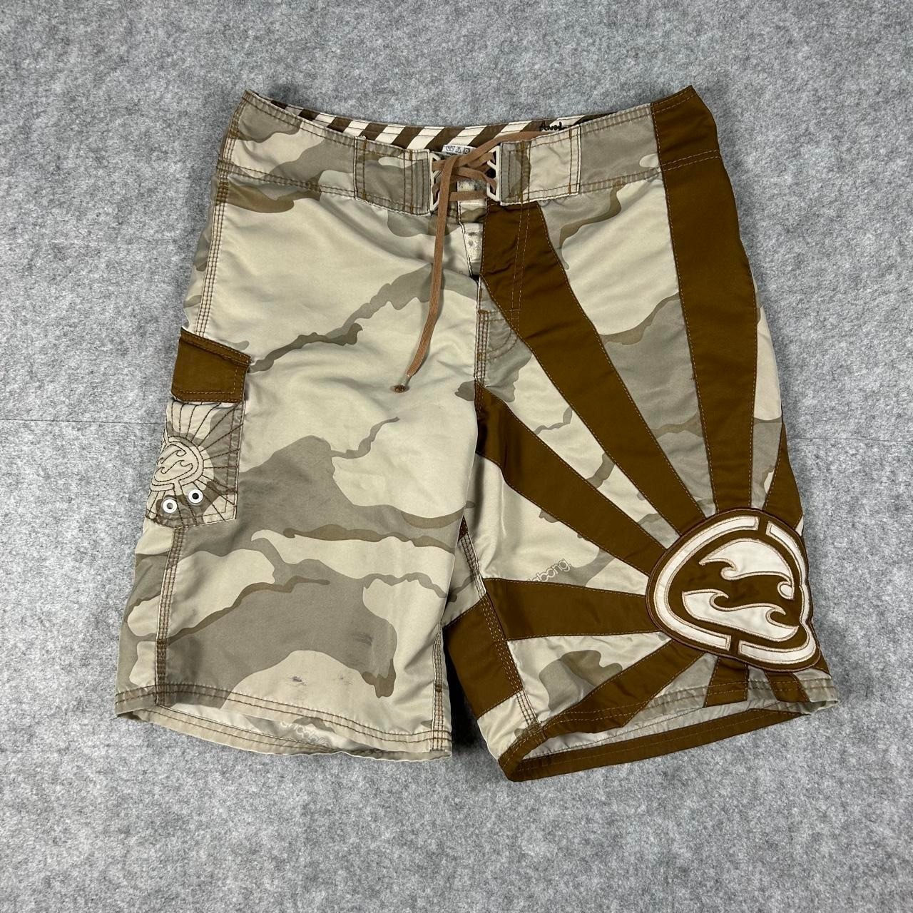 Vintage Billabong Board Shorts Camo Andy Irons Rising Sun Surf Y2K Size 32 Vintage Billabong Board Shorts Camo Andy Irons Rising Sun Surf Y2K Size 32