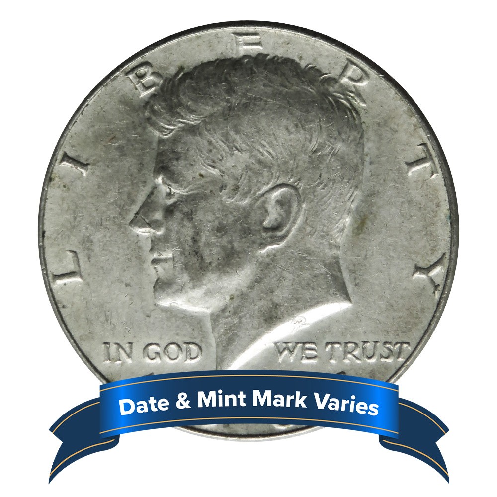 40% Silver Kennedy Half Dollars Average Circulated $1 Face Value 40% Silver Kennedy Half Dollars Average Circulated $1 Face Value