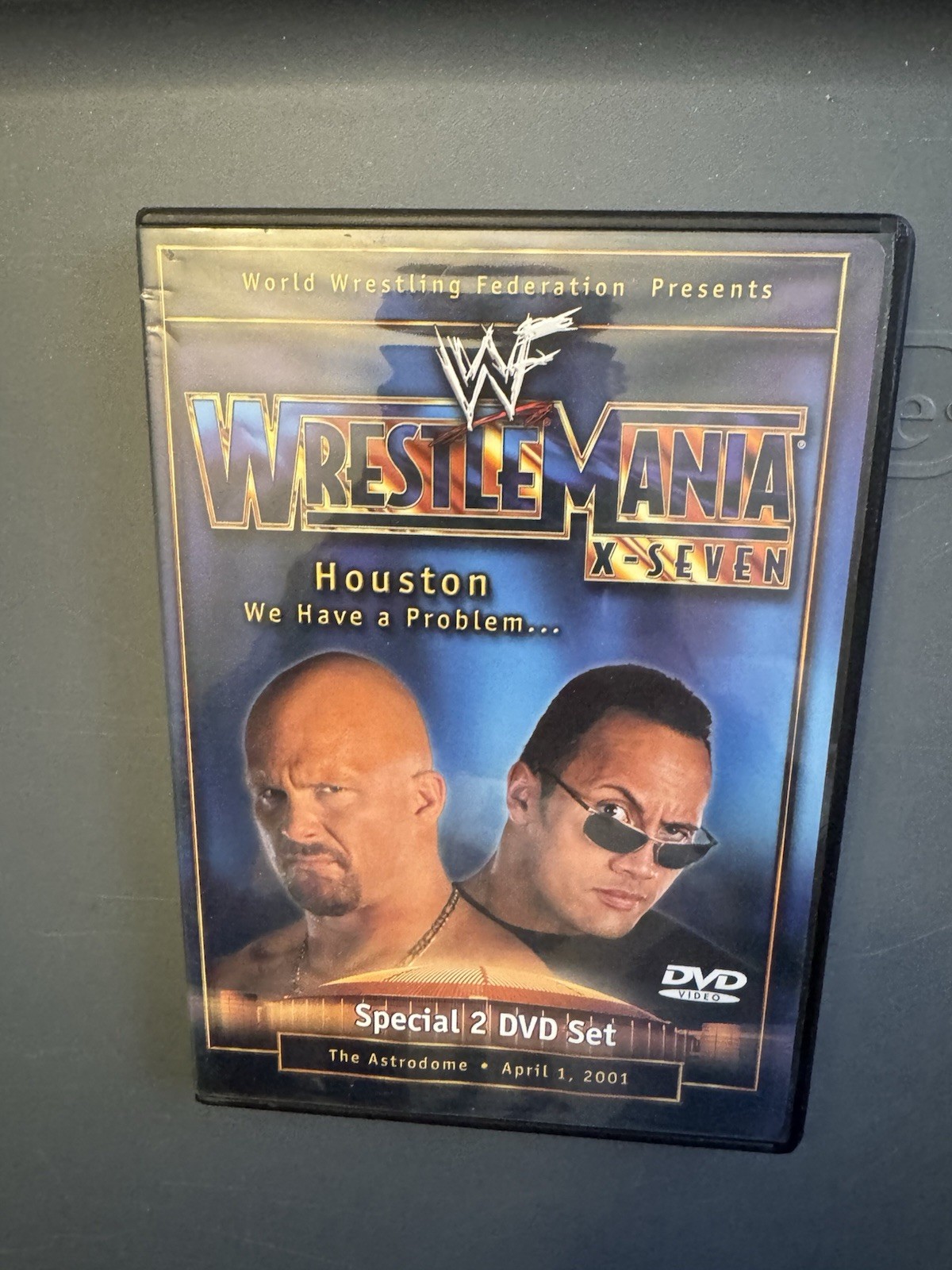 DVD WWF WrestleMania X-Seven 17 2001 2-Disc W Inserts RARE OOP Austin Rock WWE