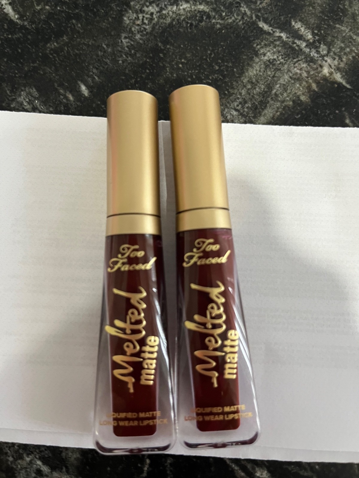 TWO Too Faced Melted Matte Liquified Matte Long Wear Lipstick - Drop Dead Red TWO Too Faced Melted Matte Liquified Matte Long Wear Lipstick - Drop Dead Red