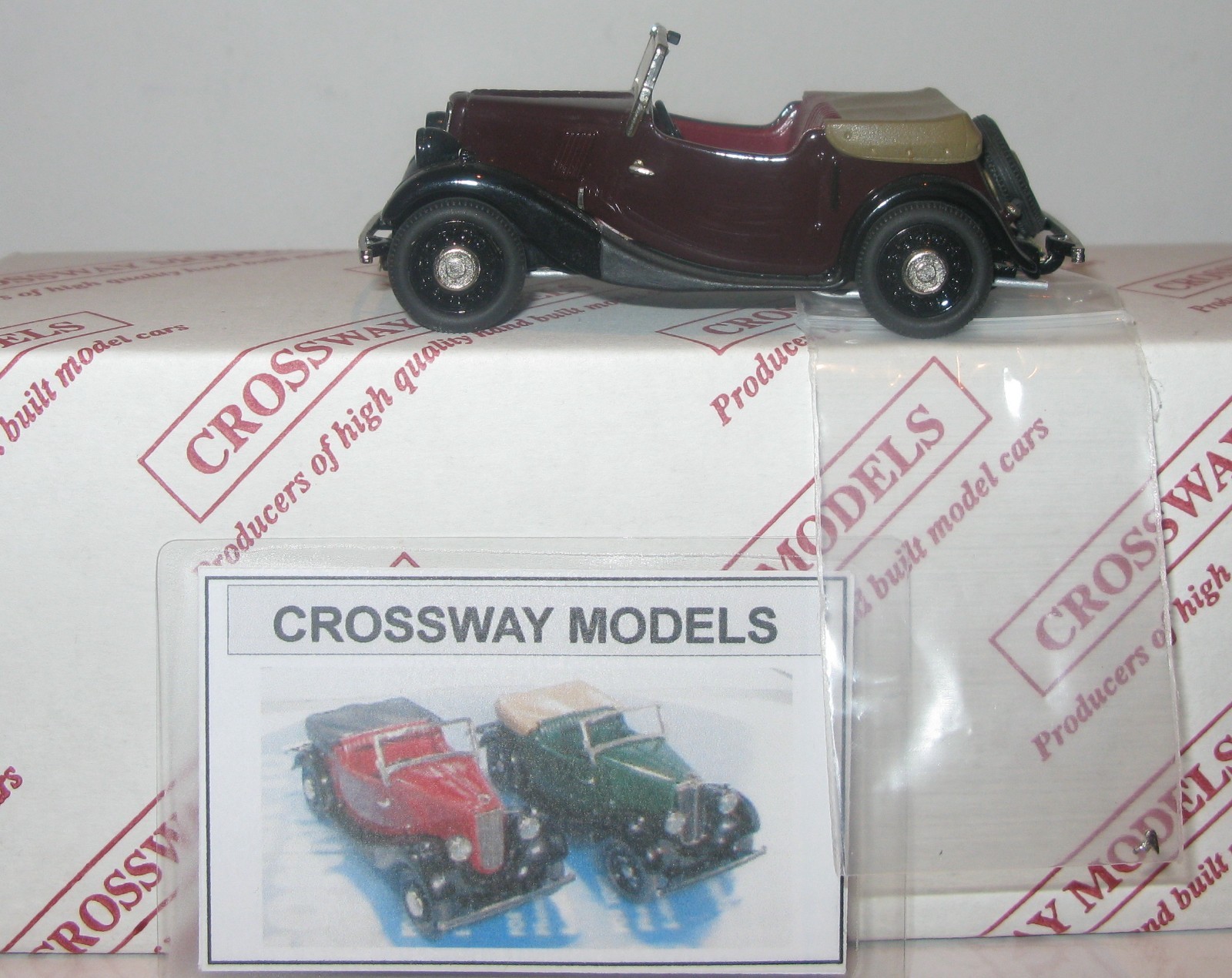 Crossway Models 1:43 CM14 Ltd Ed 1937 Red Morris 8 Open 2 Seater Series 2