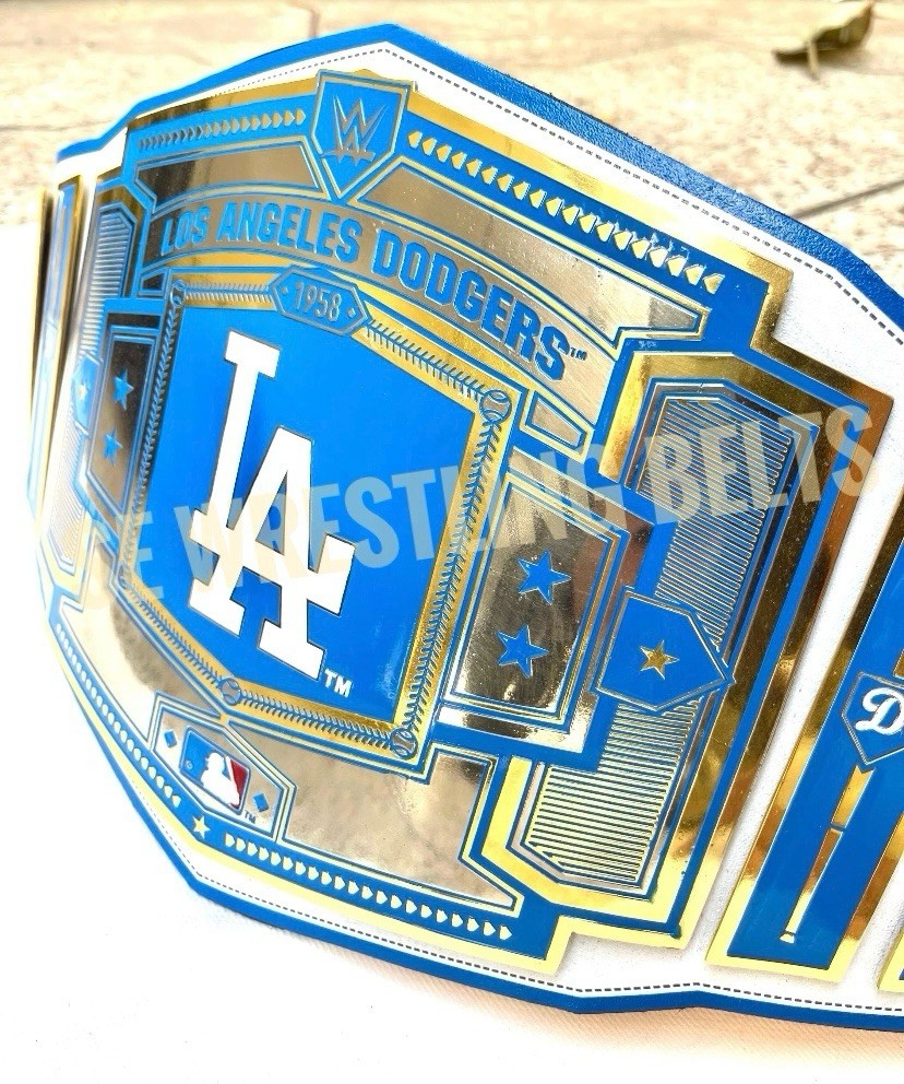 New Low Angeles Dodgers World Wrestling Legacy Title Belt 2mm Adult Size Replica