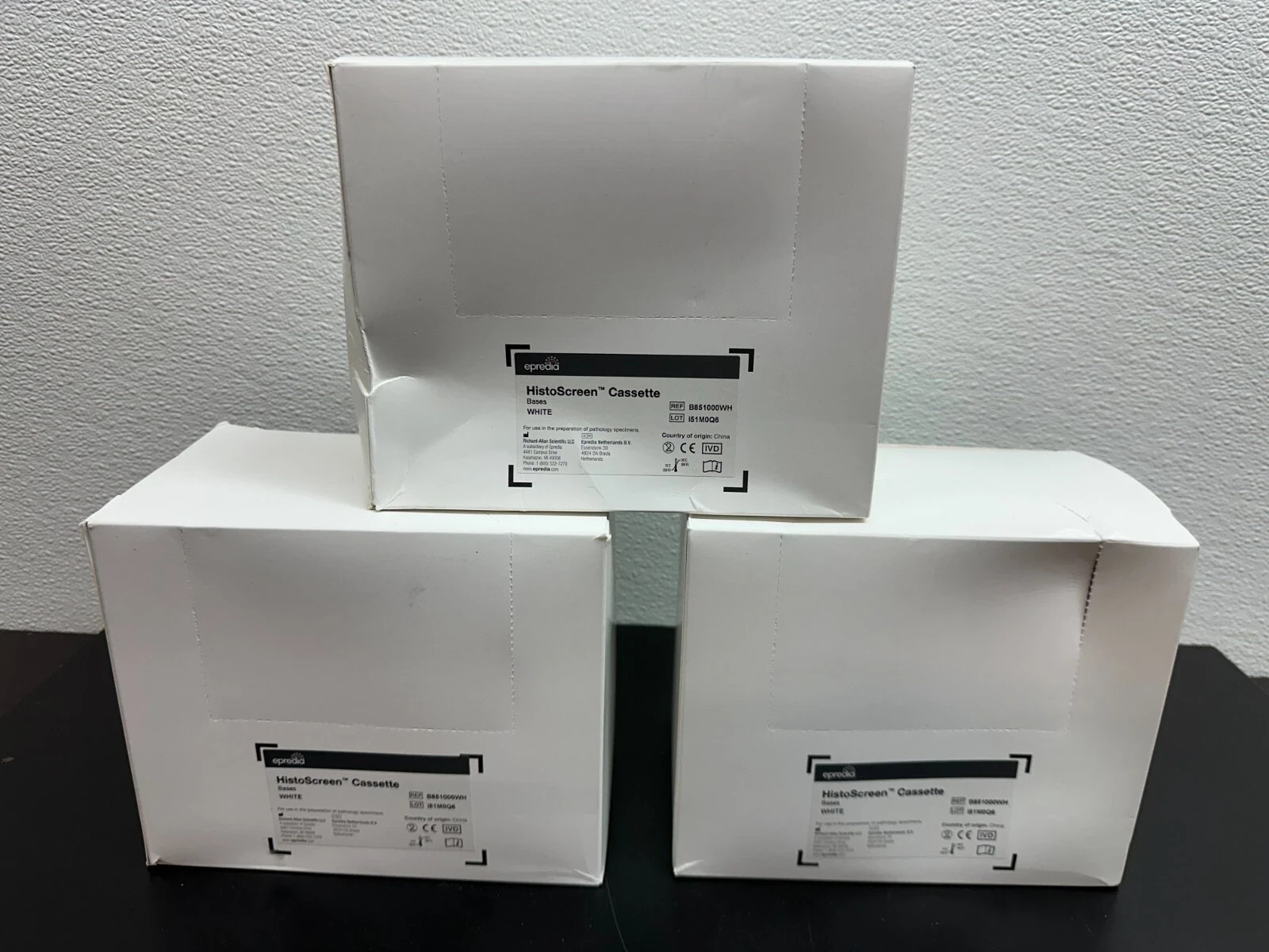 Epredia REF B851000WH HistoScreen White Cassette Lot of 3 Packs Epredia REF B851000WH HistoScreen White Cassette Lot of 3 Packs
