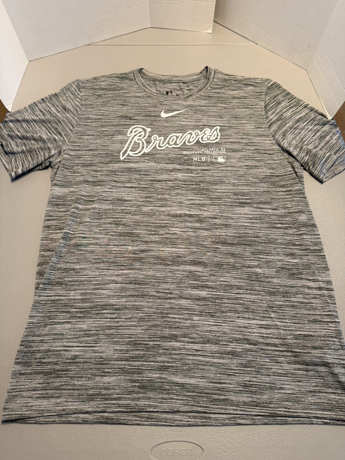 Nike Authentic Collection Atlanta Braves Dri Fit Shirt Size Large Nice