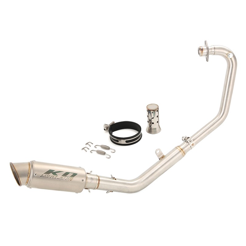 For Lifan KPM200 2021-2025 KPT200 2019-25 Exhaust System Header Pipe  Silver Tip