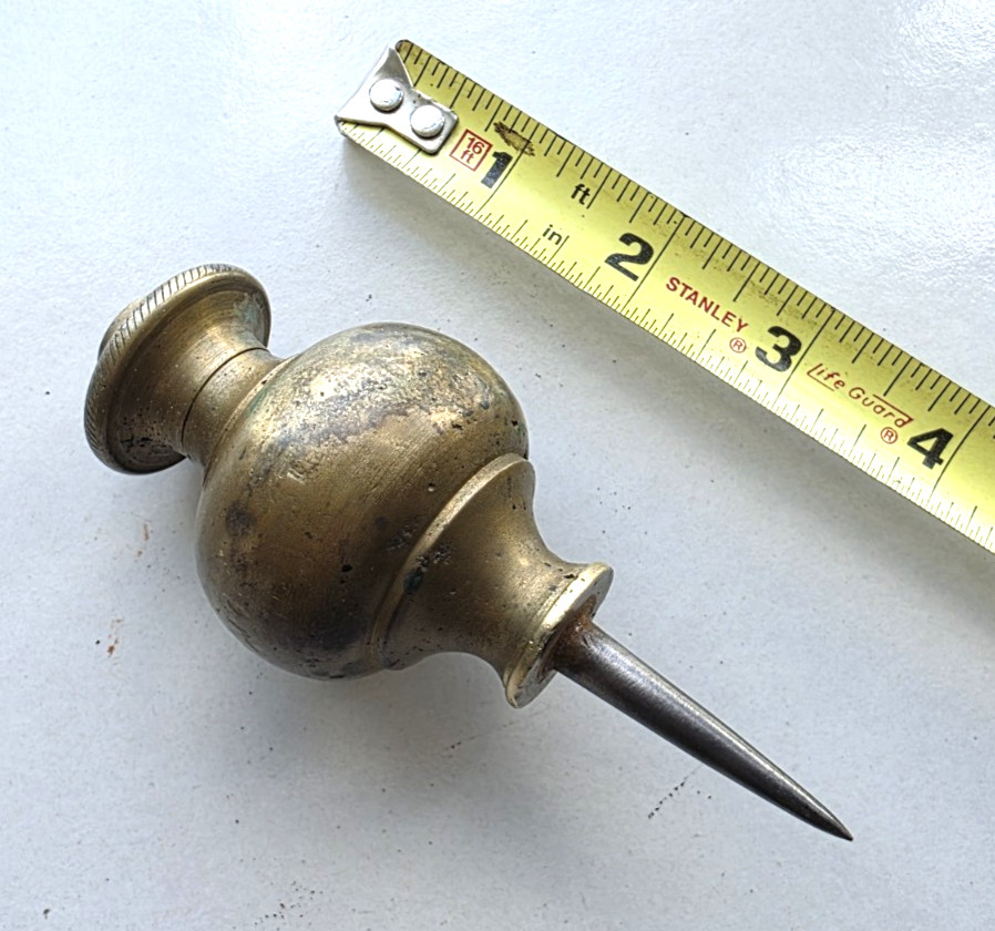 Antique Brass Plumb Bob with Steel Tip 1 LB Antique Brass Plumb Bob with Steel Tip 1 LB