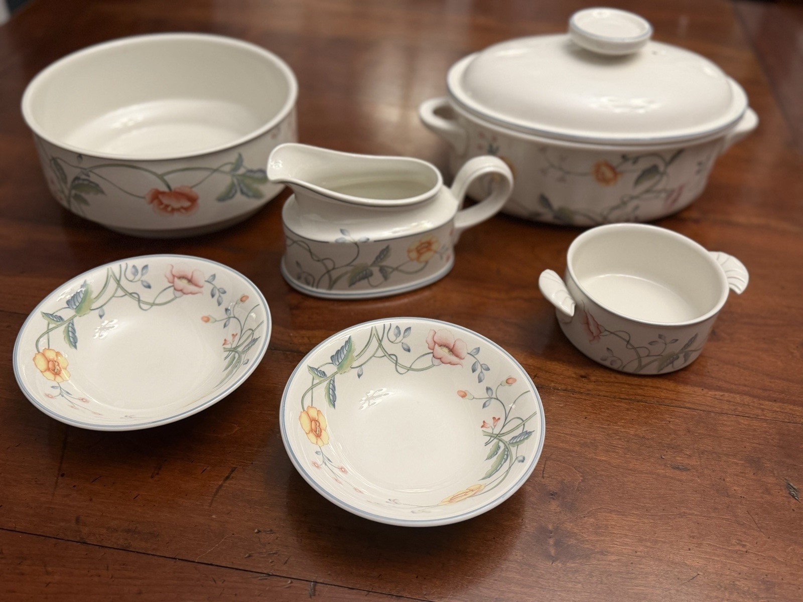 Villeroy & Boch ALBERTINA Covered Casserole Gravy Boat Serving Bowl West Germany