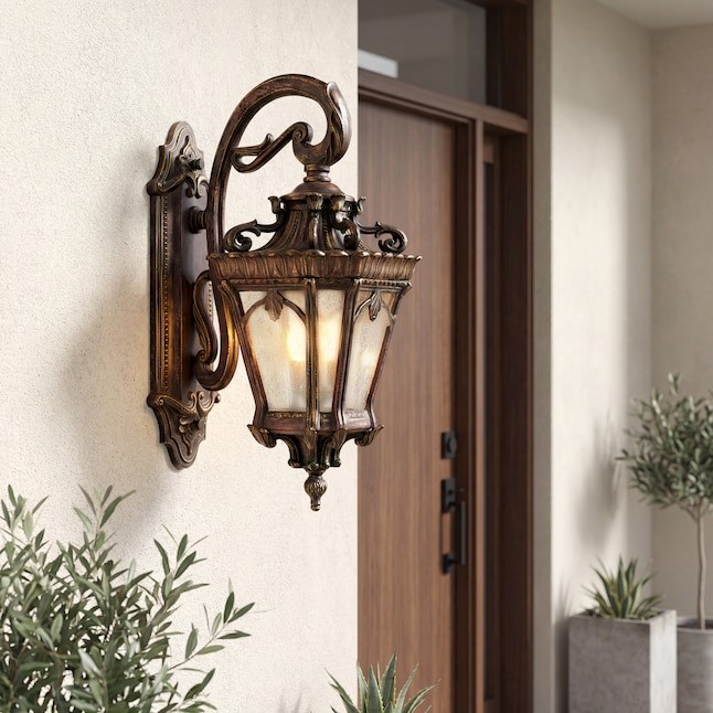 Kichler Tournai 2 -Light 24-in H Brown Hardwired Outdoor Wall Light #9357LD
