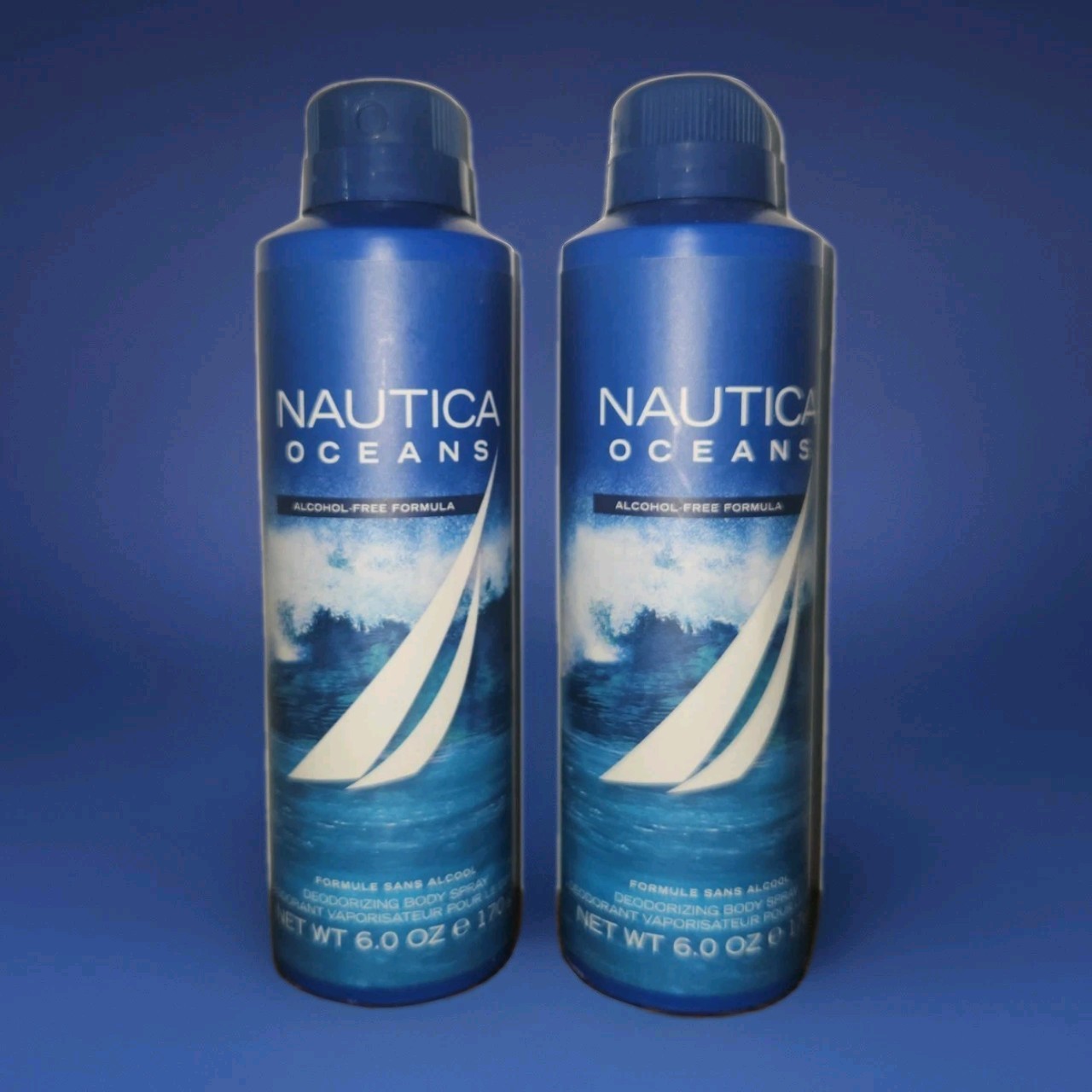 (2 Pack) Nautica Oceans Body Spray for Men 6oz Each – 100% Authentic – NEW