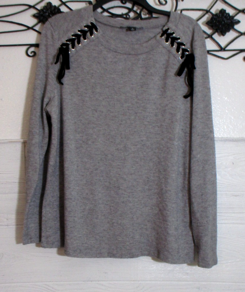 INC International Concepts Pullover Sweater Women\'s Size XL Gray Long Sleeve