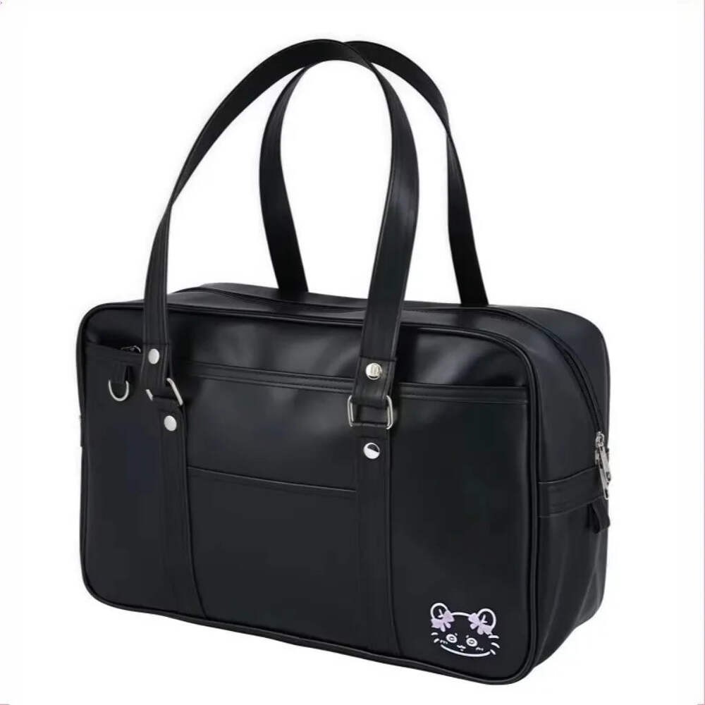 NEW Genuine Chiikawa Uniform Inspired Large Tote Bag Purse Black w Characetrs